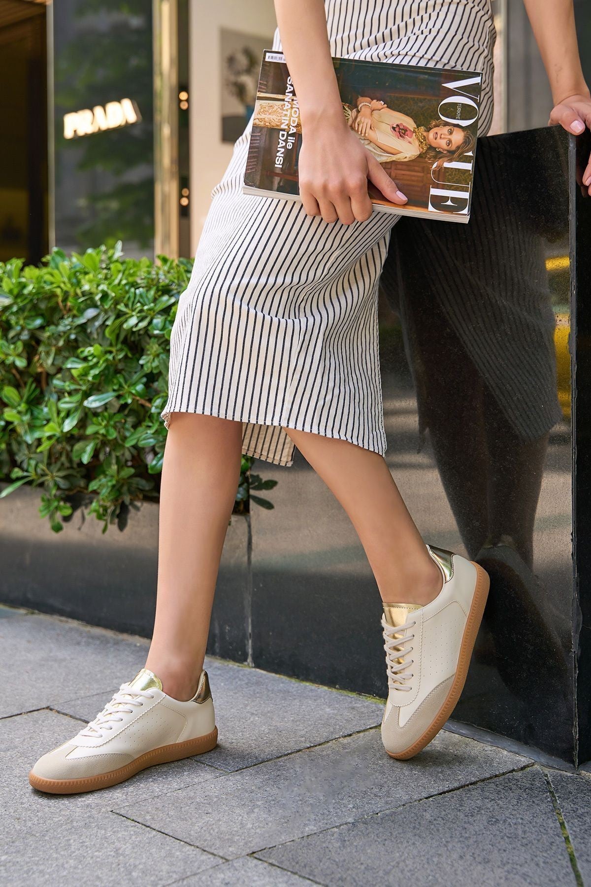 Atlanta Kadın Altın Sneaker