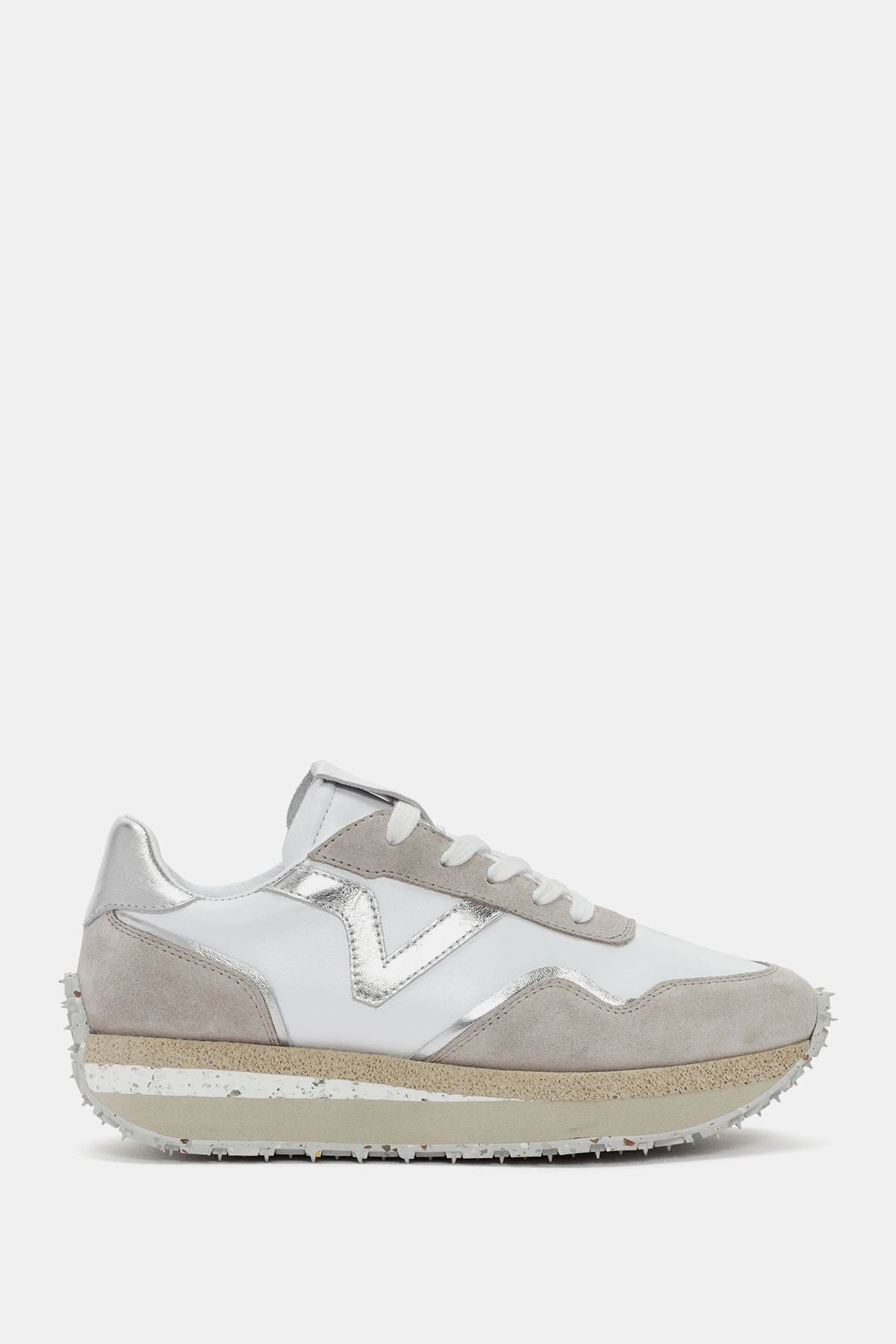 Lessa Kadın Kum Gümüş Gerçek Süet Deri Sneaker