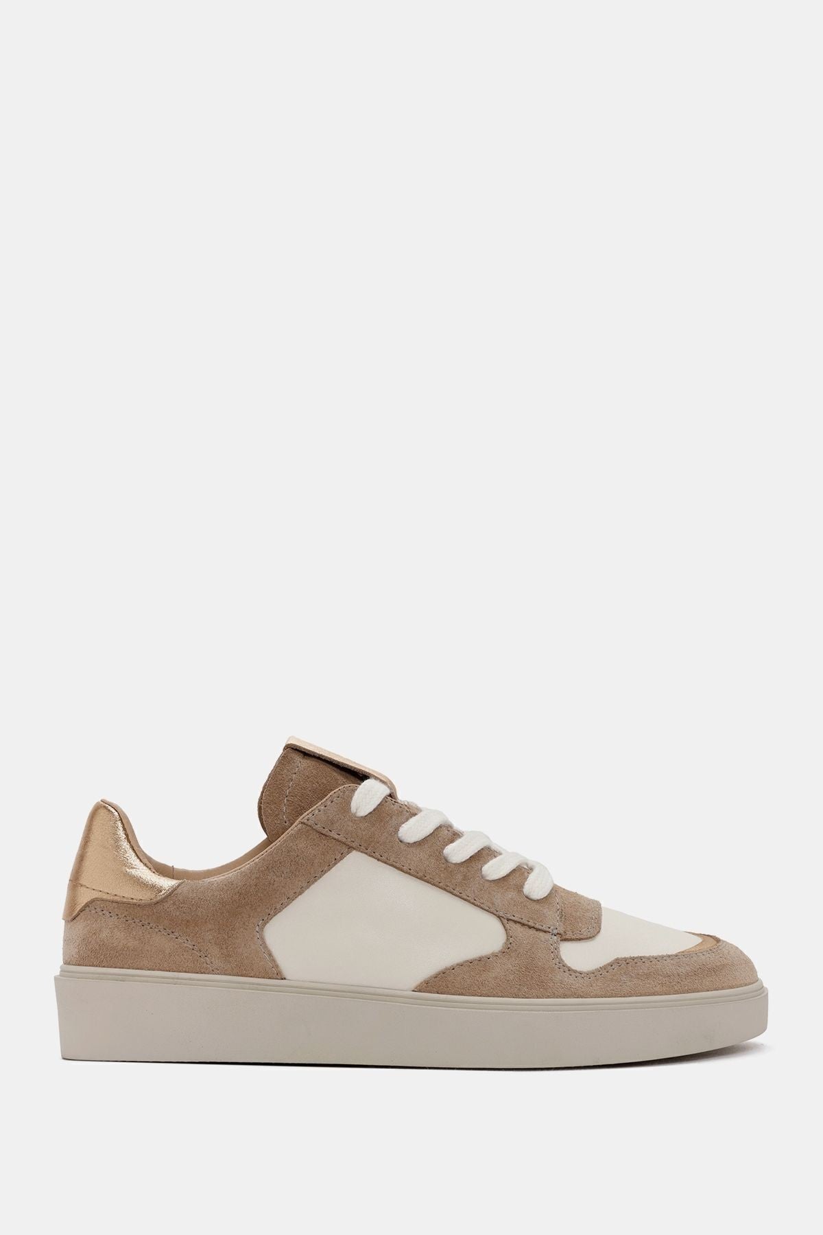 Lunetta Kadın Vizon Hakiki Süet Deri Sneaker