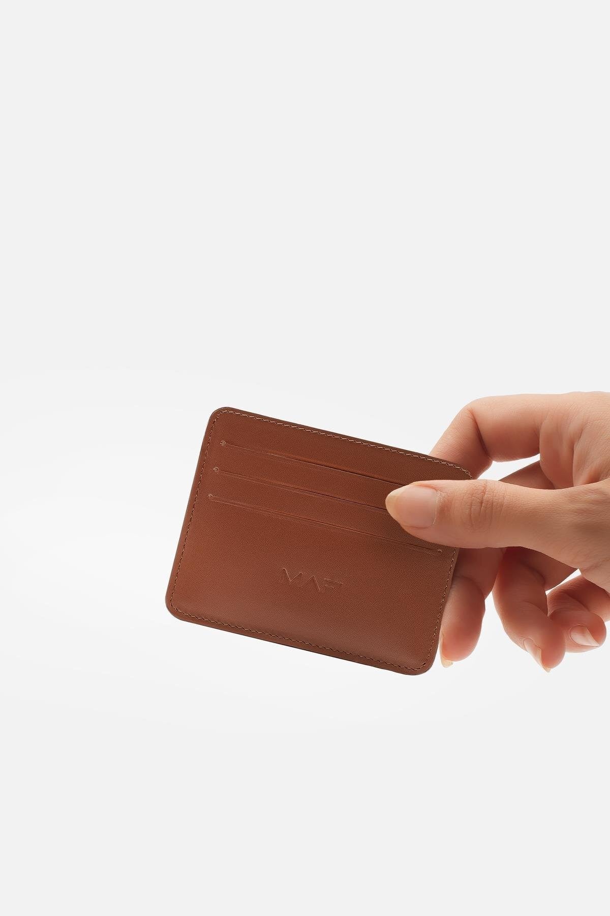 %100 Gerçek Deri Terra El Yapımı El Boyaması Hakiki Deri Kartlık – 6 Kart Yuvalı, Zamansız Tasarım