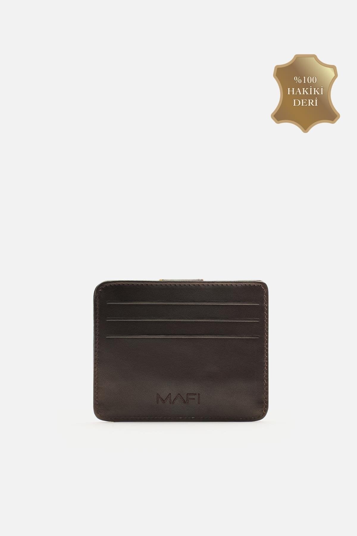 %100 Gerçek Deri Enduro Katlanır Hakiki Deri Kayışlı Kartlık – Kimlik & Sürücü Belgesi Bölmeli