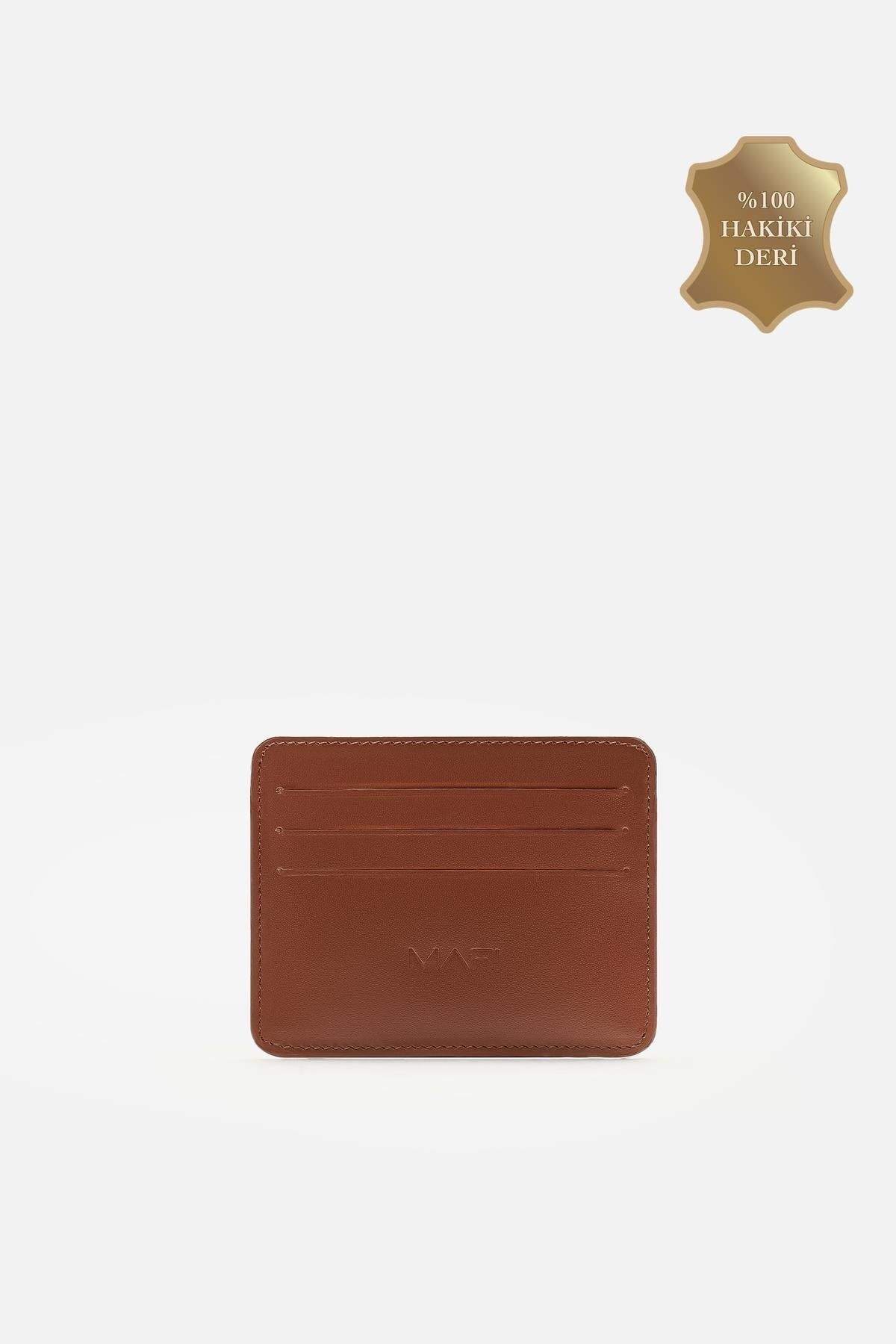 %100 Gerçek Deri Terra El Yapımı El Boyaması Hakiki Deri Kartlık – 6 Kart Yuvalı, Zamansız Tasarım