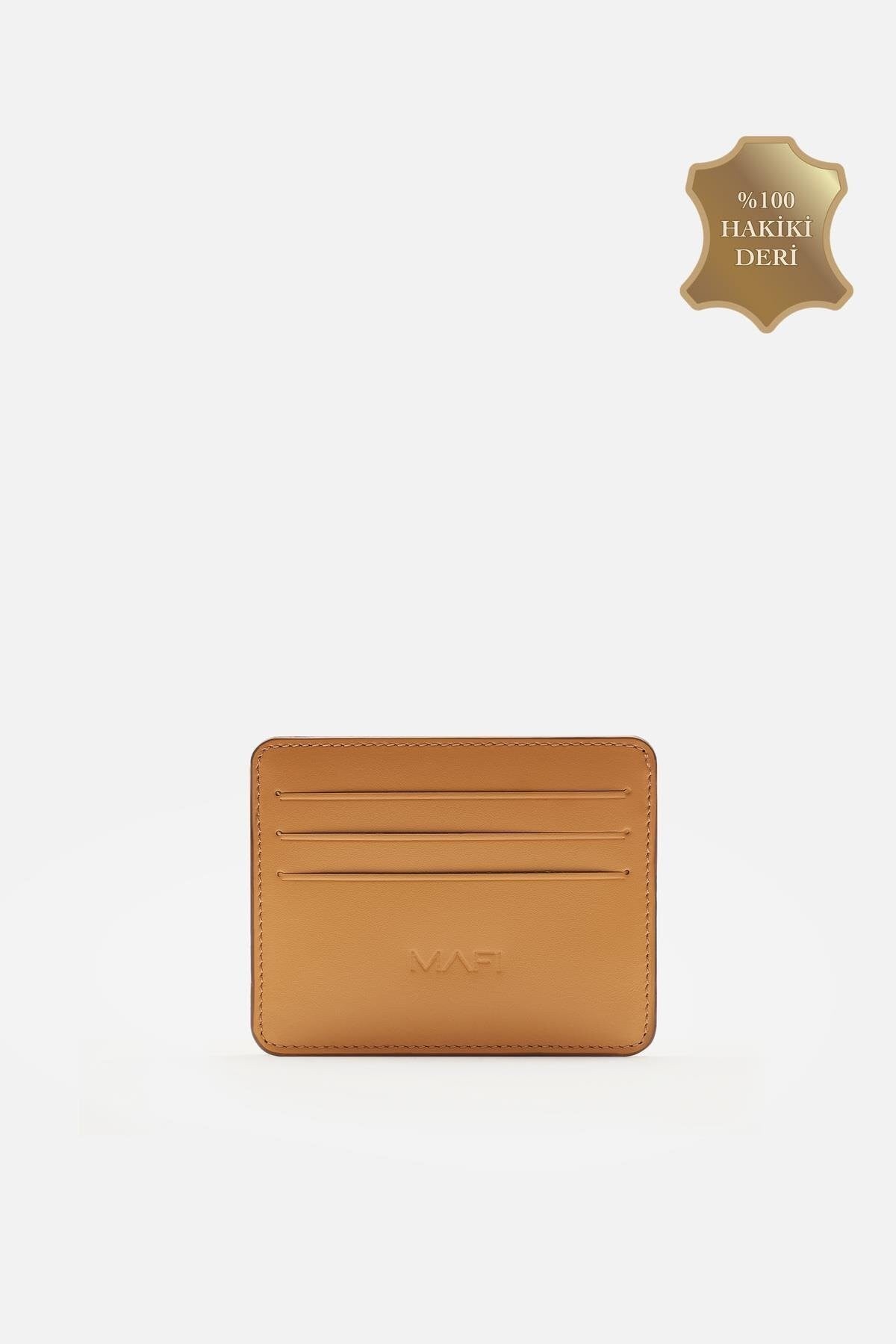 %100 Gerçek Deri Terra El Yapımı El Boyaması Hakiki Deri Kartlık – 6 Kart Yuvalı, Zamansız Tasarım