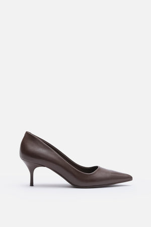 Classico Series Hakiki Deri Kahve Stiletto
