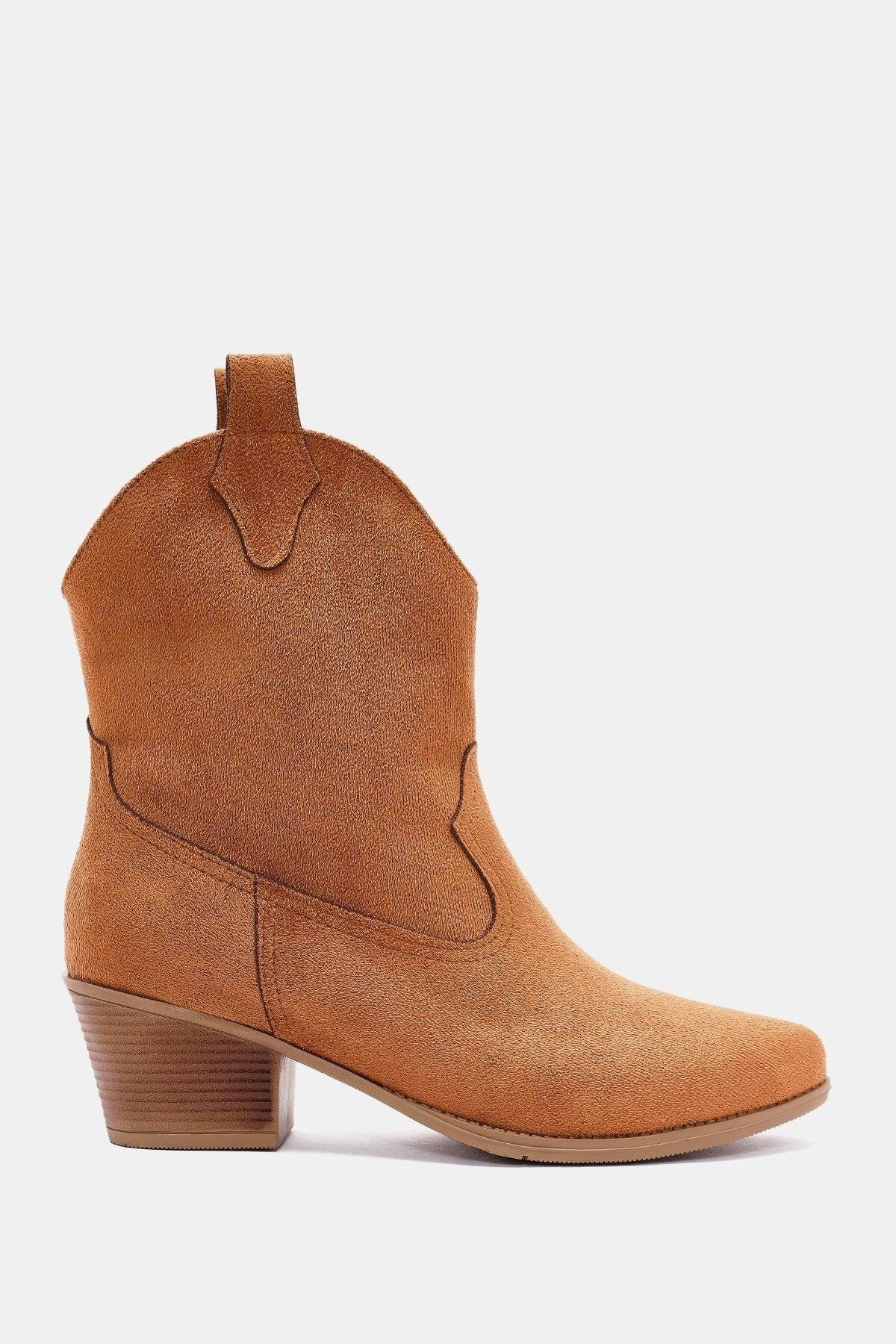 Tepic Kadın Camel Western PU Bot