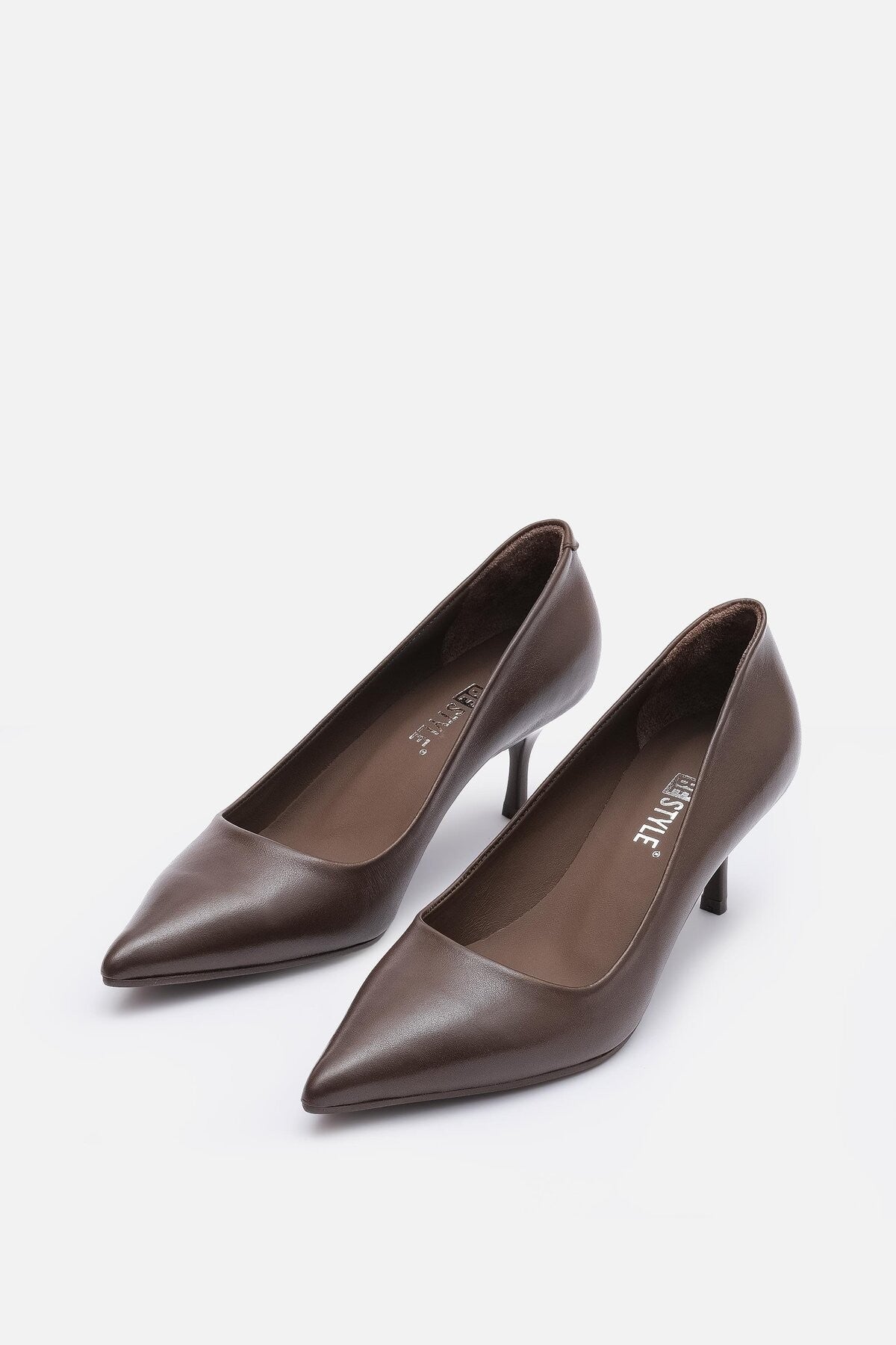 Classico Series Gerçek Dana Derisi Kahve Stiletto