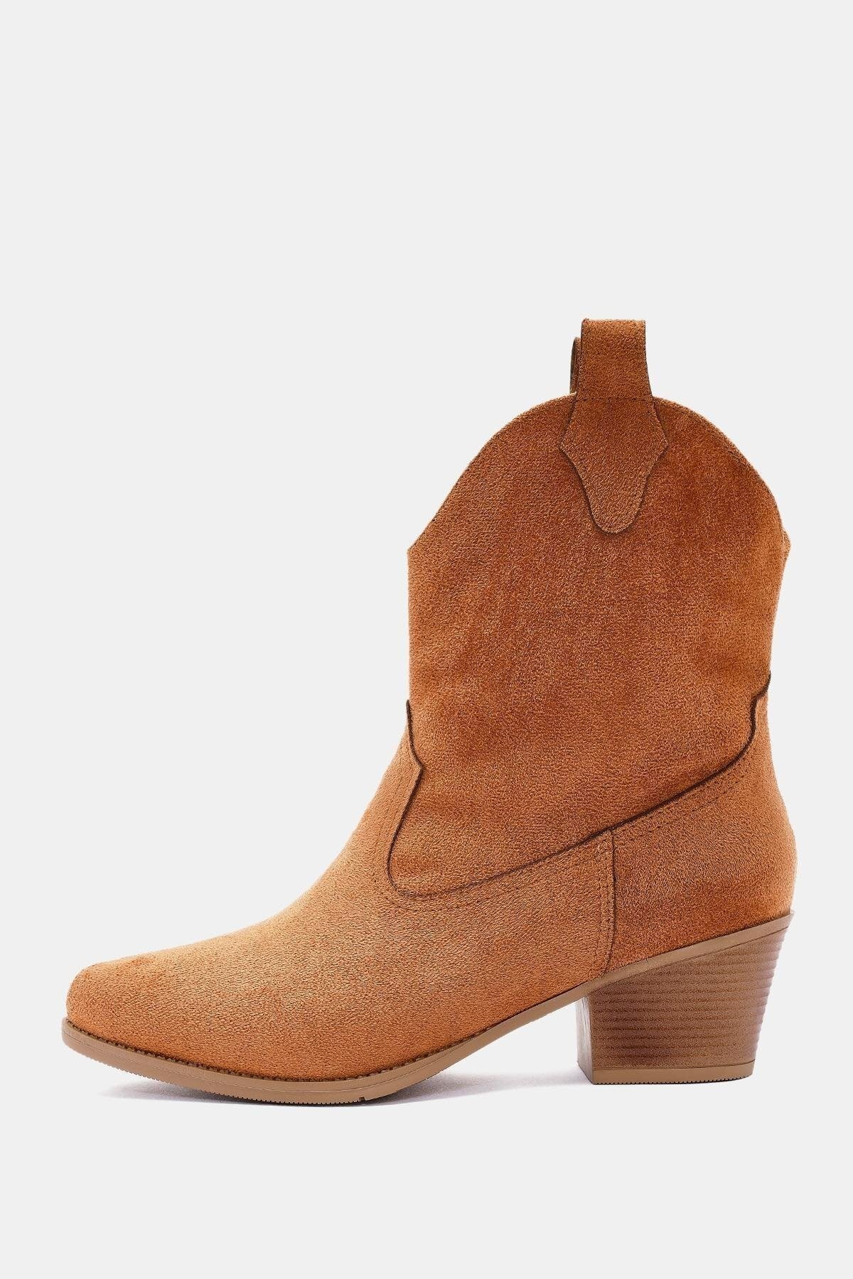 Tepic Kadın Camel Western PU Bot