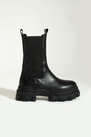 Loey Kadın PU Siyah Uzun Chelsea Bot