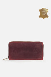 Lina Hakiki Crazy Deri Portföy El Çantası Çift Fermuarlı Model