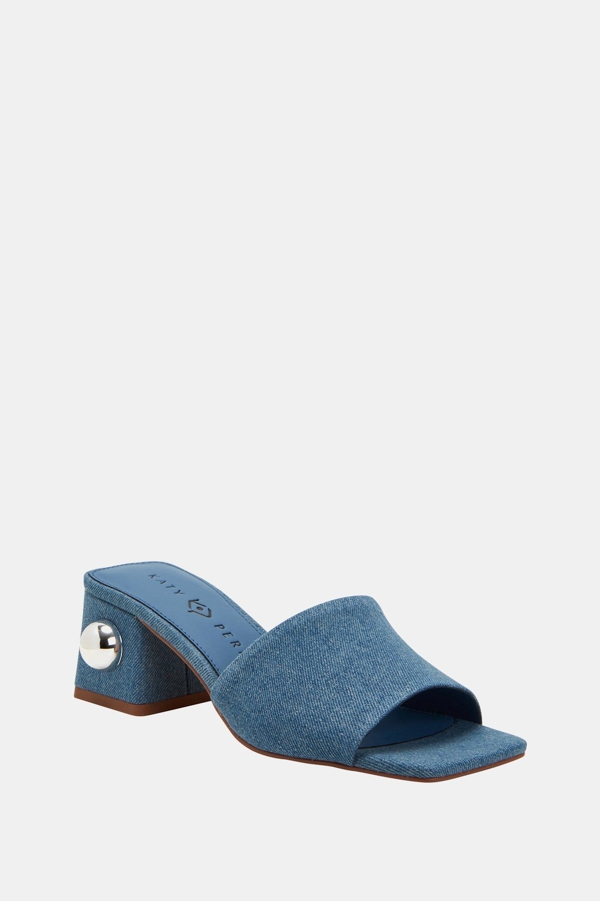 The Gemm Stud Kadın Mavi Topuklu Terlik