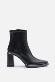 Ludo Kadın Siyah Gerçek Cilt Deri Topuklu Bot