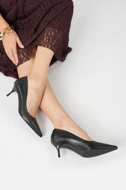 Classico Series Gerçek Dana Derisi Siyah Stiletto