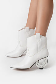 Der Horseshoe Damen Stiefel mit Hufeisenabsatz, Schwarz