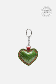 Hand Made Christmas Özel Hediyelik Kalp Yeşil Anahtarlık