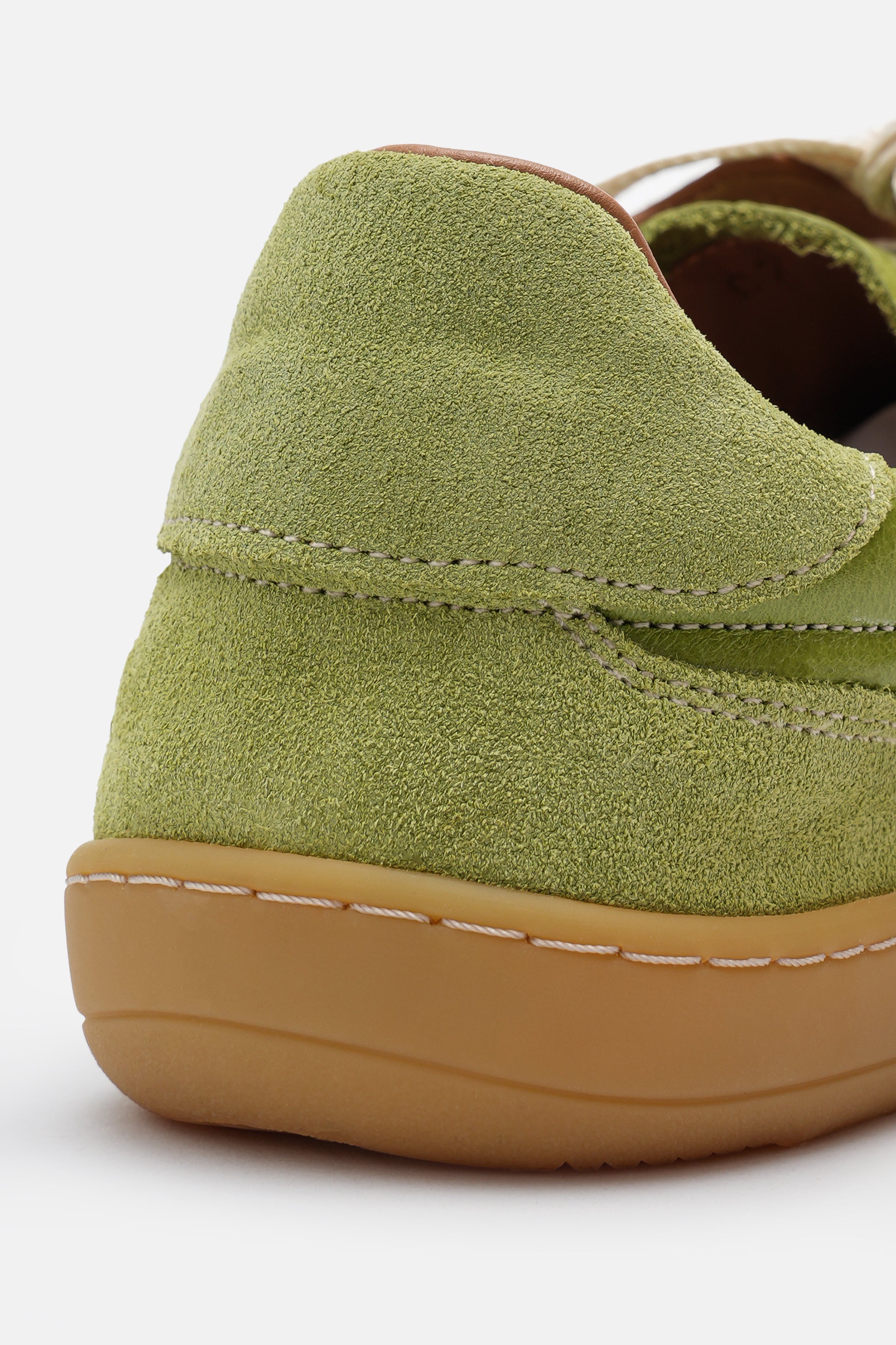 Miu Ballerina Barefoot Hakiki Deri Yağ Yeşili Sneaker – BESTYLE